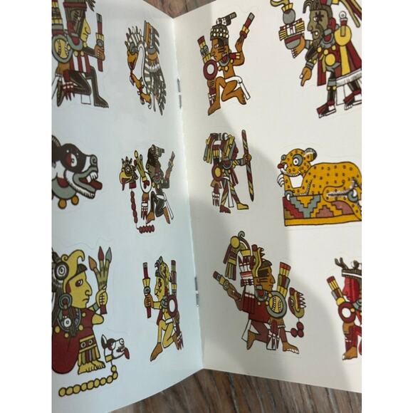 Vintage Ancient Mexican Stickers Lot & Stickopotamus Mexico Sheet 1991 Dover - Picture 4 of 5